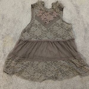 Maurices Lace Top in Brown
